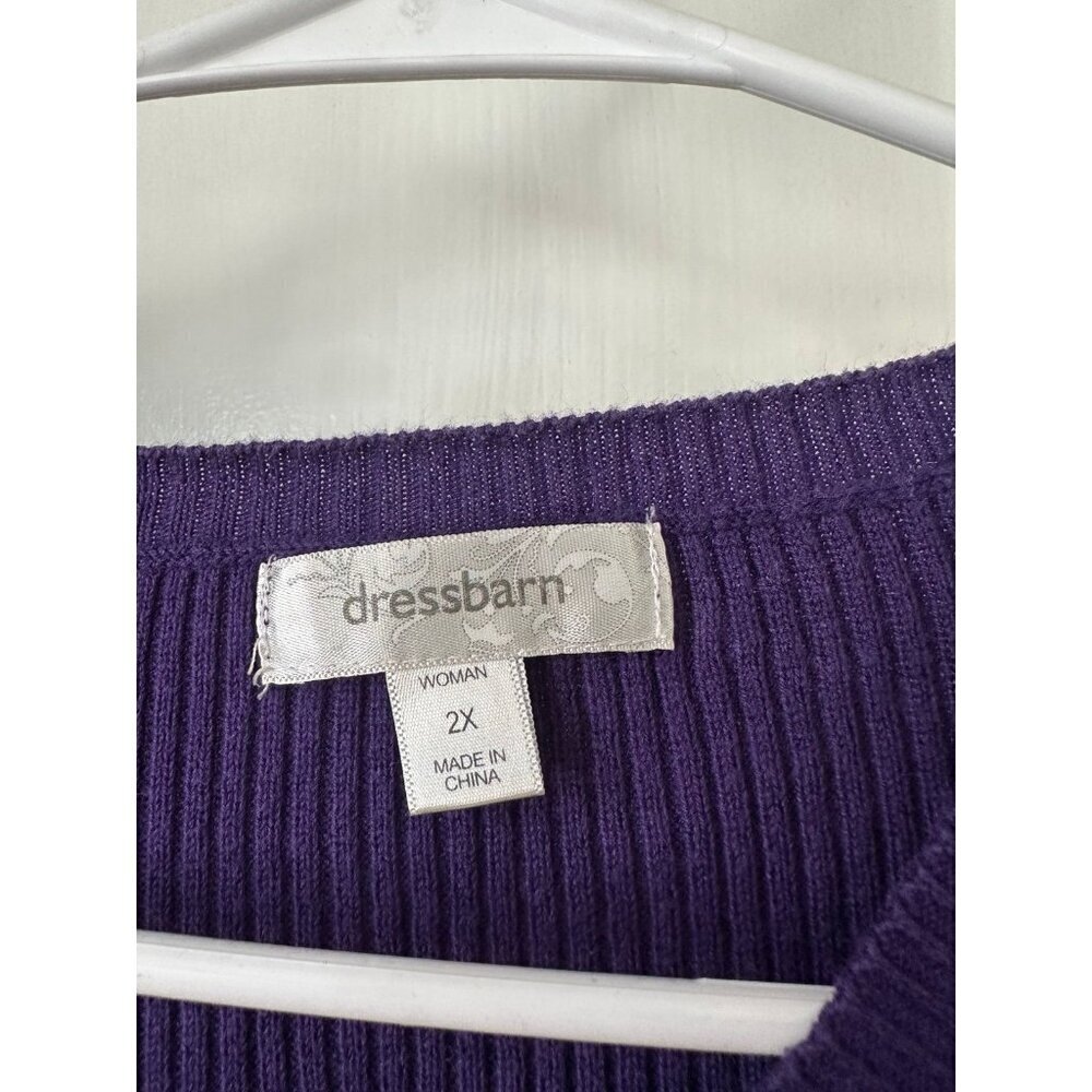 Dressbarn women’s size 2x-large purple long sleeve sweater - Picture 6 of 9